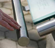 The Raynes Rail - The Braille and Audio handrail - is a ground breaking Universal Design concept