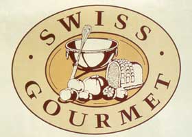 Logo part of the branding of Swiss Gourmet Restaurant | CRA Restaurant Signage and  graphic design services. 