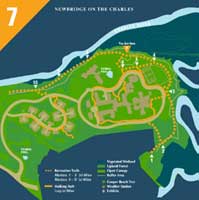 A map part of the wayfinding system of Newbridge on the Charles, Hebrew Senior Life | CRA Design