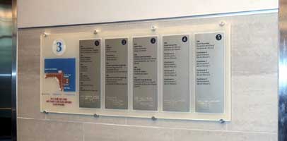 A Directory part of the wayfinding Program in Fall River Justice Center | CRA