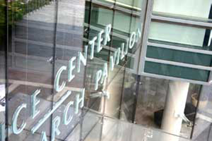 Signage on a glass door part of the Donor Recognition program