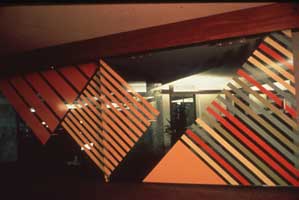 Exhibit Design Consultants | Coco Raynes Associates work in Harvard. Picture 1: Sliding glace door.