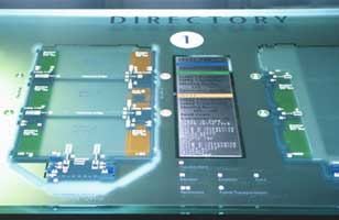 A zoomed picture of the convention center tactile map part of the Inclusive Design program