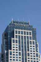 A picture of the State Street Architectural Signage and its incorporation with the building