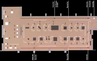 Museum Exhibit Design by Coco Raynes Associates, Inc. in Musee des Beaux Arts, Calais. Picture 1: A map of the museography