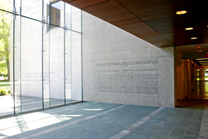 Wall with inscription part of the Donor Recognition program